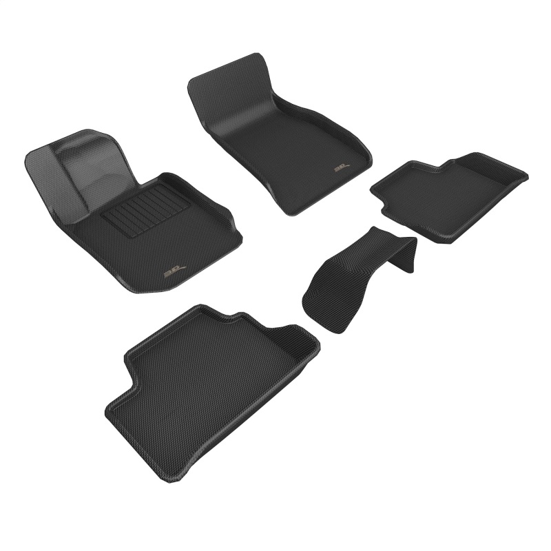 BMW 3 Series Sedan Floor Mat Set - Front and Rear - 3D MAXpider - Kagu - Black - `19-`26 BMW 3 Series Sedan Floor Mat Set - Front and Rear - 3D MAXpider - Kagu - Black - `19-`26